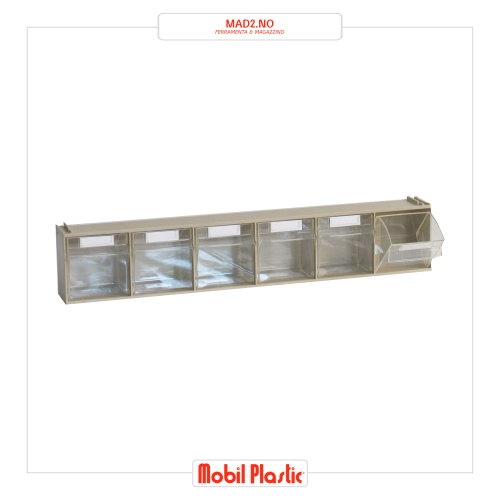 Cassettiera modulare MOBIL102 con 2 cassetti - Trasparente - Mobil Plastic